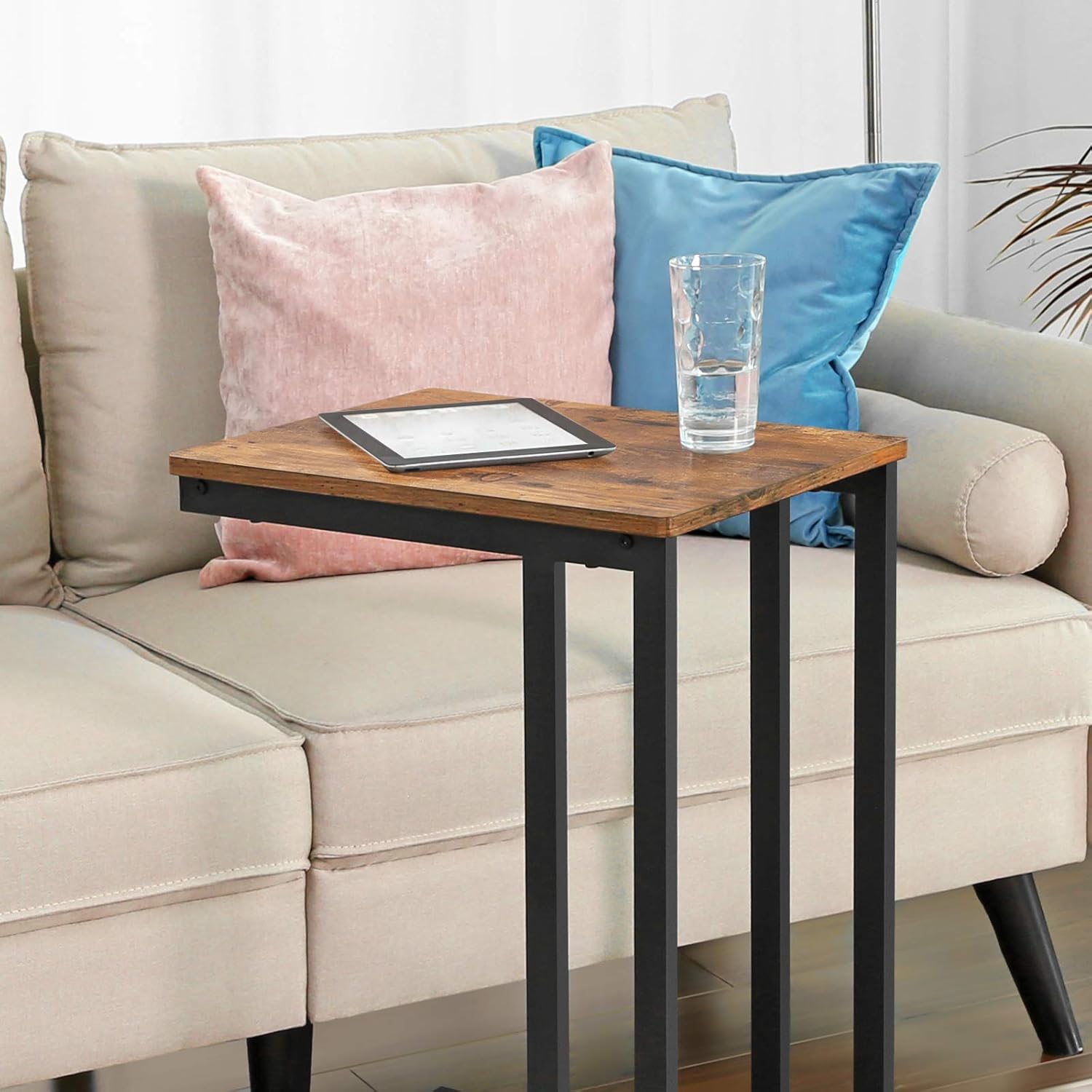 Generic Vasagle Coffee Table And Side Table Bundle Living Room Furniture Set With Dense Mesh Shelf And Metal Frame Easy Assembly Sta