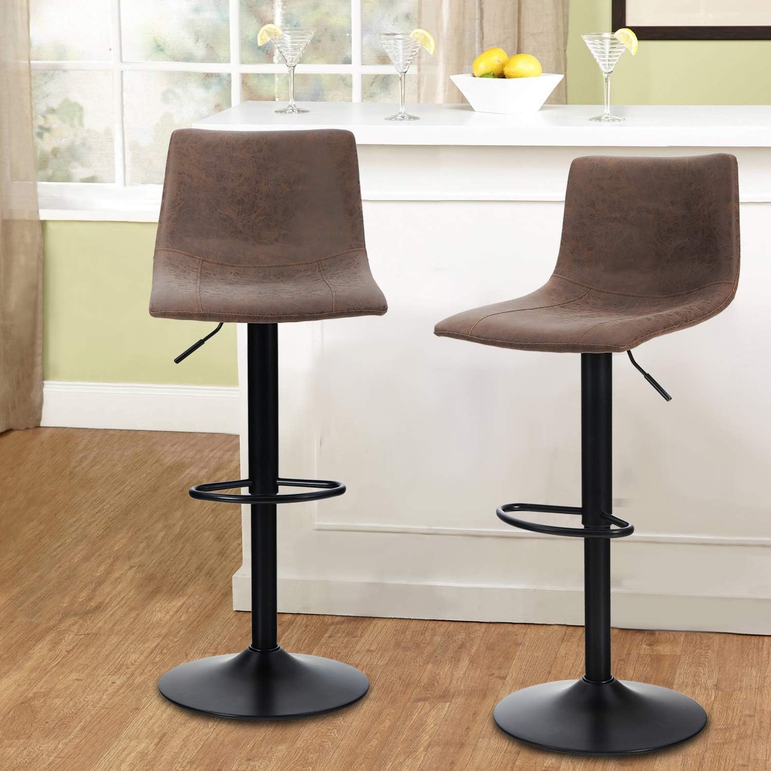 Maison Arts Bar Stools Set Of 2 For Kitchen Counter Adjustable Counter Height Bar Chairs With Back Tall Barstools Pu Leather Kitchen Island Maison Arts Bar Stools Set Of 2 For Kitchen Counter Adjustable Counter Height Bar Chairs With Back Tall Barstools Pu Leather Kitchen Island