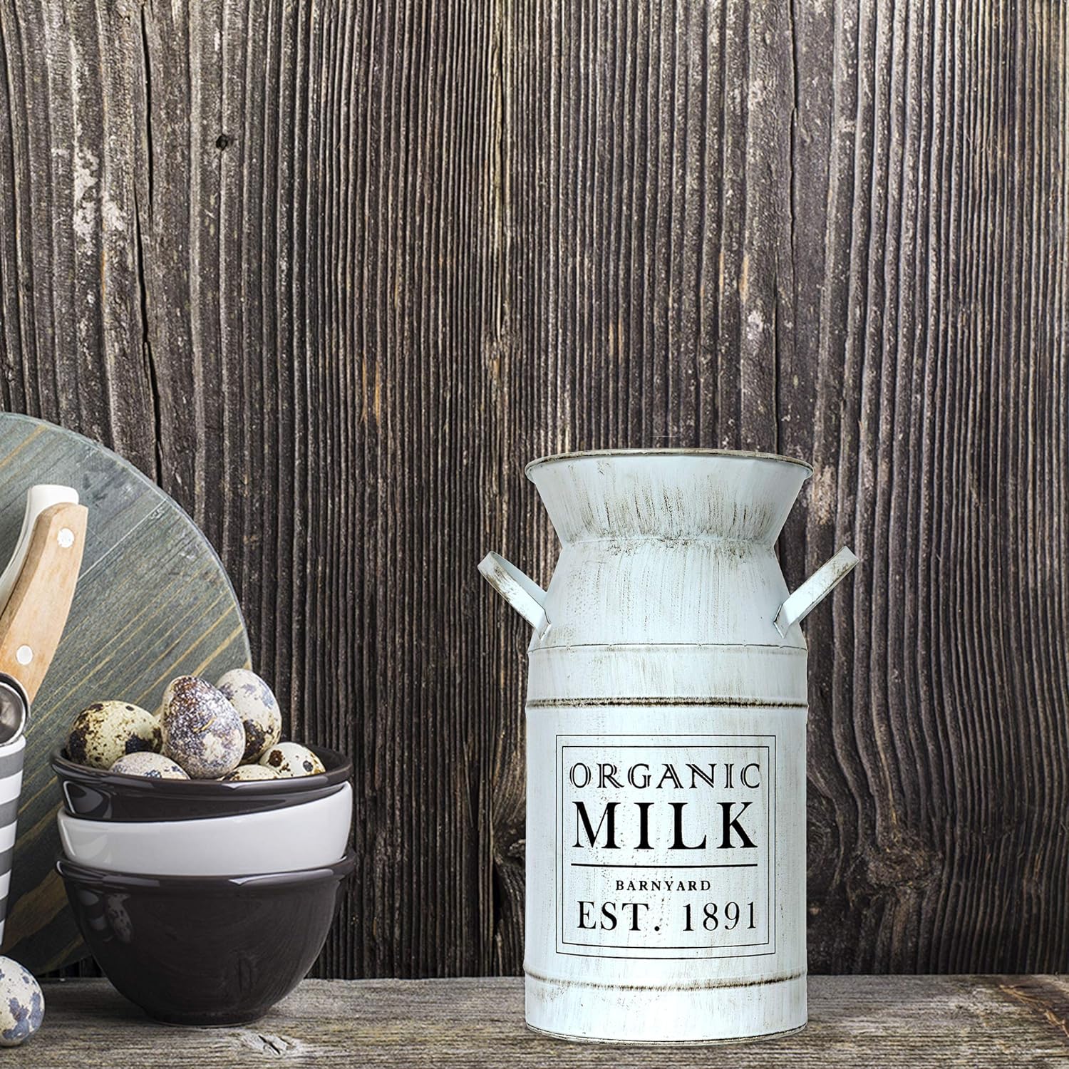 Barnyard Designs Decorative Milk Can Rustic Primitive French Country Home Decor 11&#226;&#128;&#157; x 6&#226;&#128;&#15