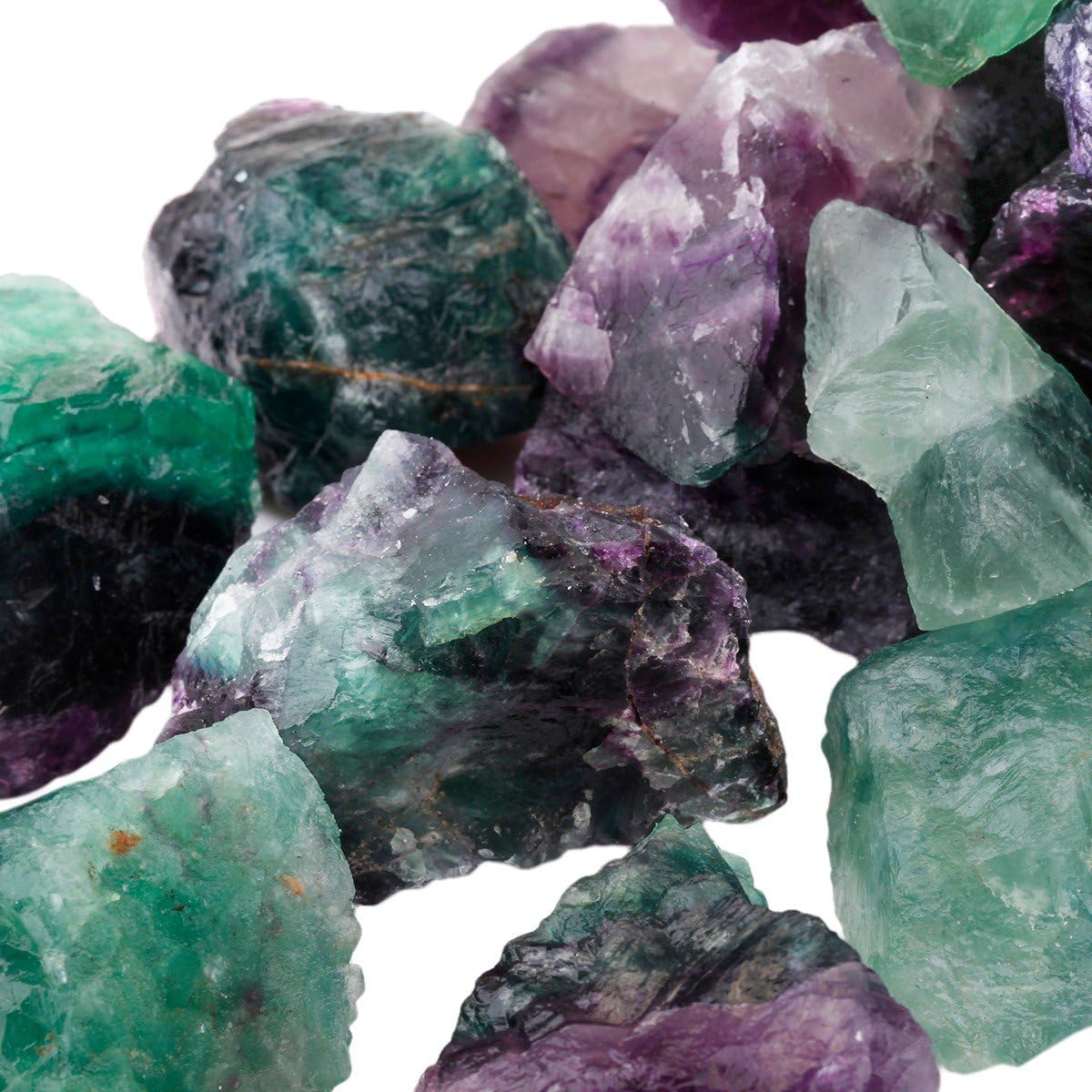 rockcloud 1 lb Natural Crystals Raw Rough Stones for Cabbing,Tumbling,Cutting,Lapidary,Polishing,Reiki Crytsal Healing,Fluorite