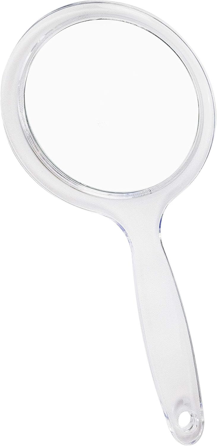 Generic Rucci Round Hand Held Magnifying Makeup Mirror 10x 1x Clear Acrylic Double Sided Mirror With Handle Generic Rucci Round Hand Held Magnifying Makeup Mirror 10x 1x Clear Acrylic Double Sided Mirror With Handle