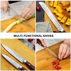 Emojoy Knife Set, 6 Piece Kitchen Knives Set with Block Wooden