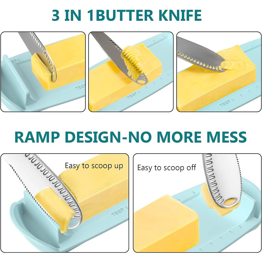 Generic Butter Dish with Magnetic Lid, Light Butter keeper for Counter with Spreader Knife