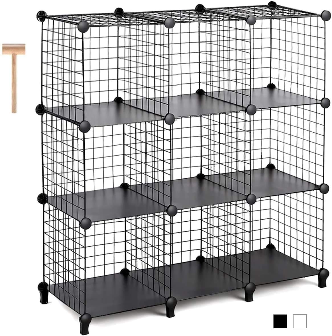 Tomcare Cube Storage 9 Metal Wire, Cube Wire Storage Shelves