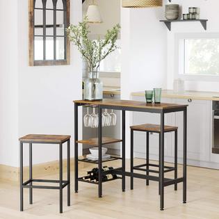Generic Vasagle Bar Table High Dining Table Pub Table With Wine Glass Holder And Bottle Rack For Living Room Kitchen Industrial R Generic Vasagle Bar Table High Dining Table Pub Table With Wine Glass Holder And Bottle Rack For Living Room Kitchen Industrial R