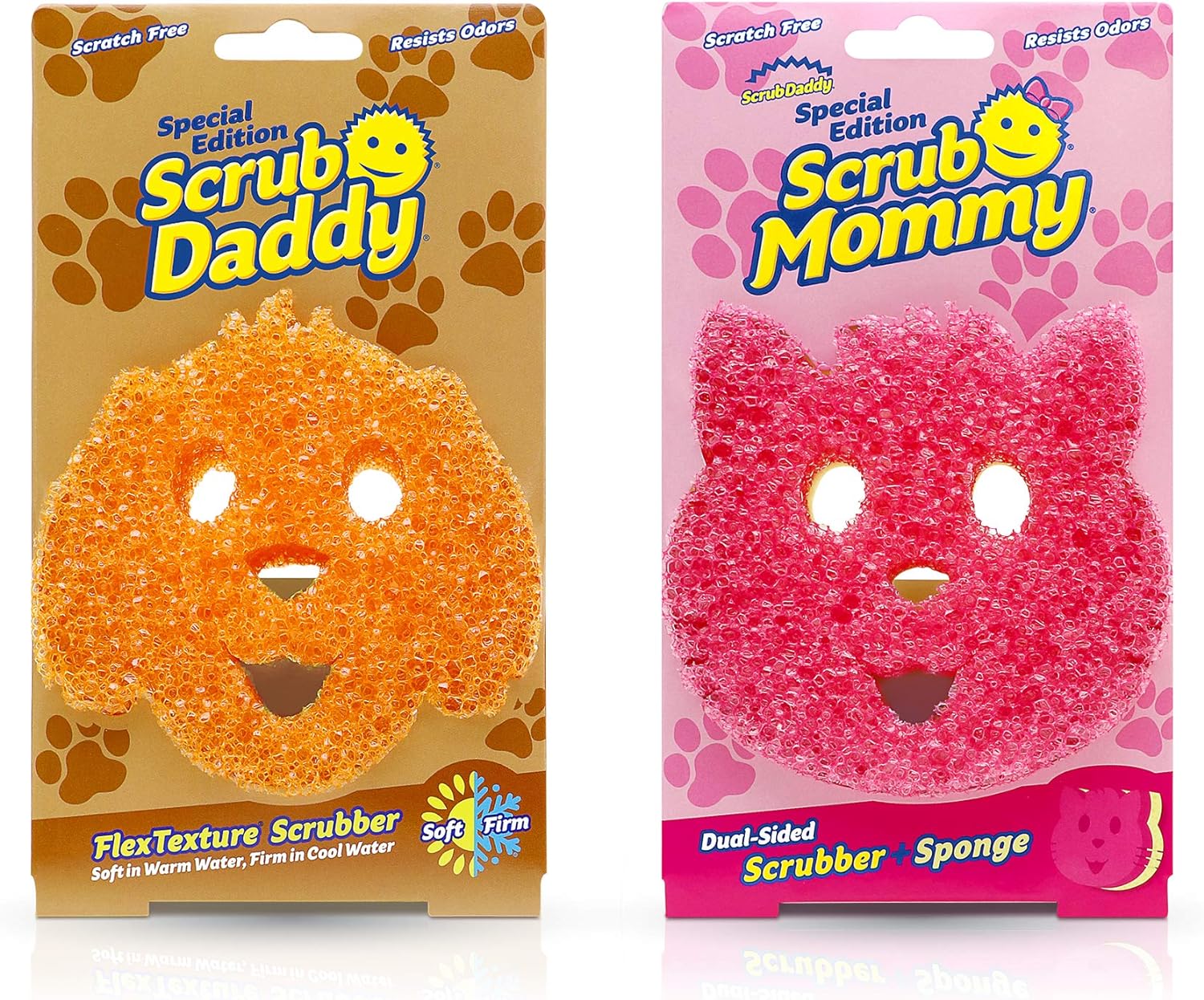 Generic Scrub Daddy Sponge Set - Special Edition Pets - Scrub Daddy Dog and  Scrub Mommy Dual-Sided Sponge and Scrubber Cat, Scratch Fre