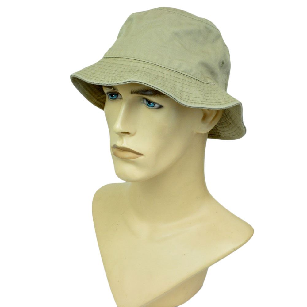 ACE Headwear American Needle Blank Solid Plain Khaki Beige Bucket Hat