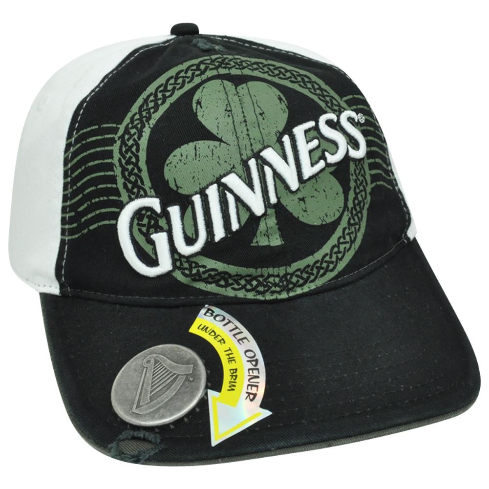 Concept One Guinness Irish Beer Distressed Bottle Opener Garment Wash Clip Buckle Hat Cap