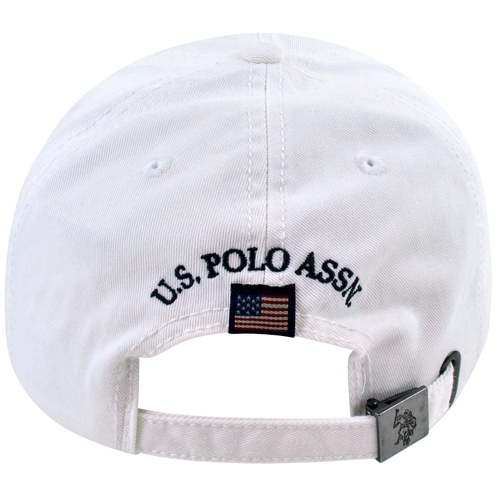 USPA US Polo Association Assn Horse Logo Garment Wash Relax Clip Buckle Khaki Hat Cap