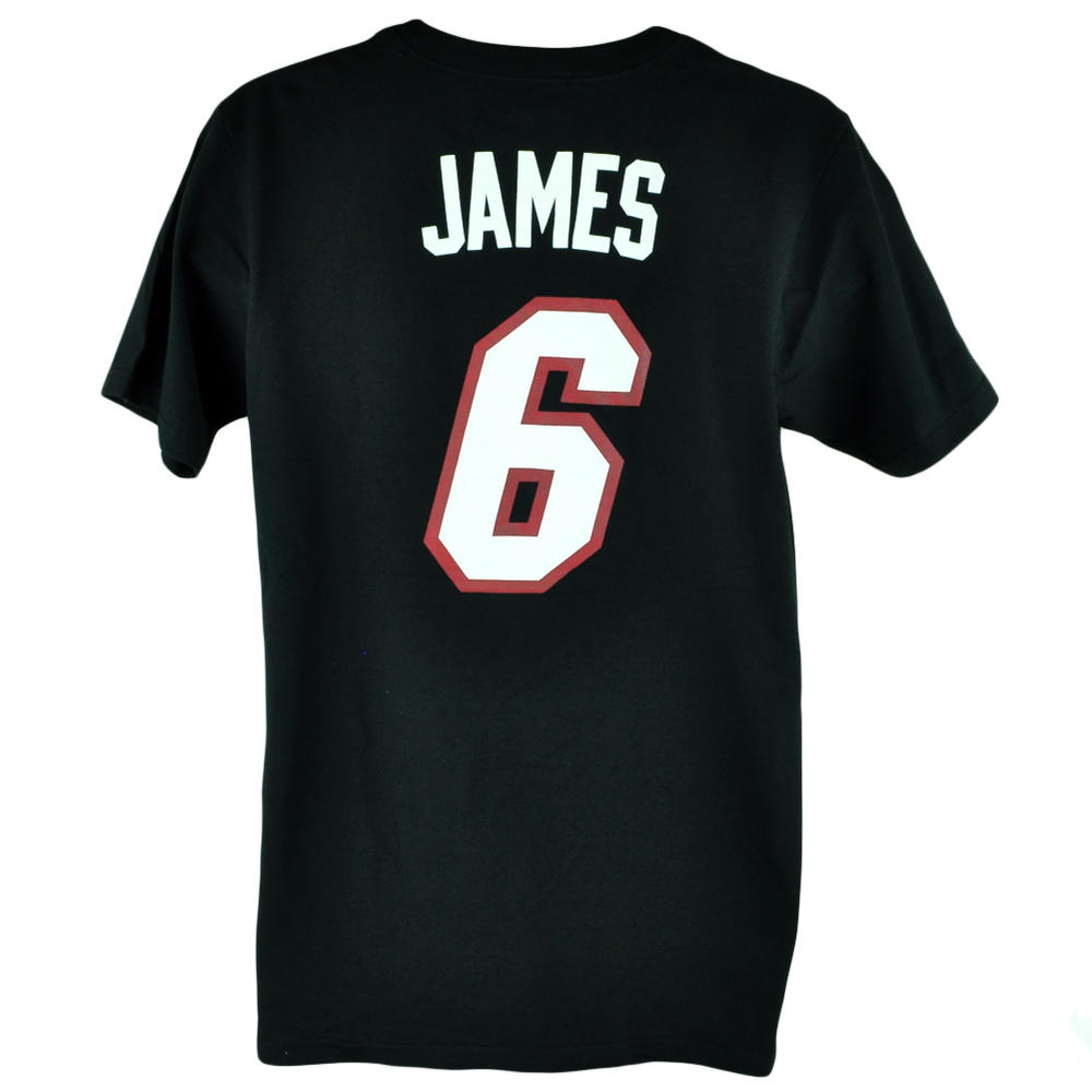 Adidas NBA Adidas Lebron King James #6 Miami Heat Pivot Mens Adult Tshirt Tee Blk Large