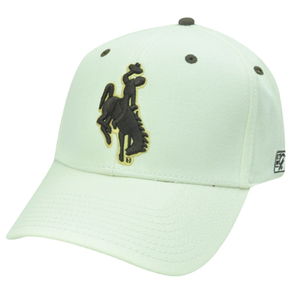The Game HAT CAP WYOMING COWBOYS COWGIRLS FITTED 7 1/2 OFF WHITE IVORY NCAA LICENSED GAME
