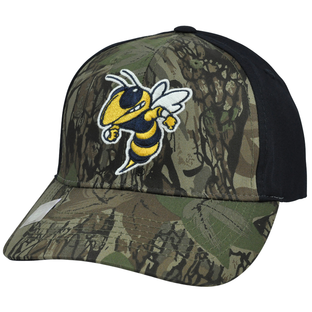 Captivating Headgear NCAA Georgia Tech Yellow Jackets Freshman Camouflage Adjustable Hat Cap Velcro