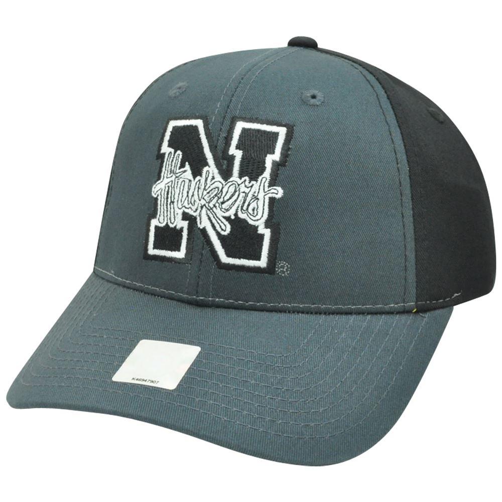 Captivating Headgear NCAA Nebraska Corn Huskers Two Tone Twill Cotton Blackshirts Curved Bill Hat Cap