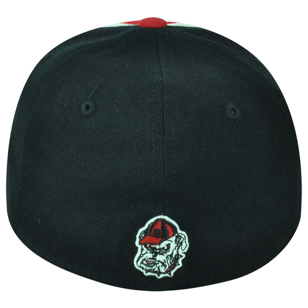 Top of the World NCAA Georgia Bulldogs Top of the World Dawgs Flex Fit Stretch Hat Cap Curved Bill