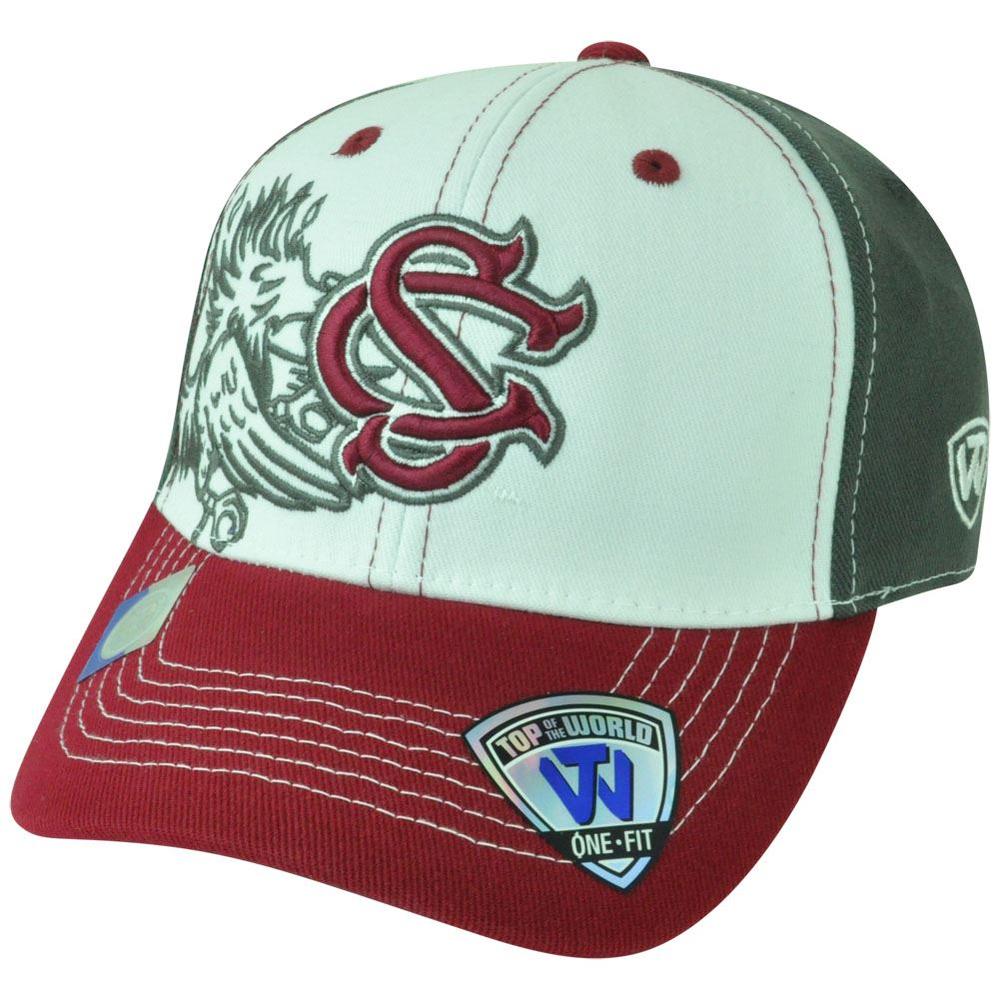 NCAA South Carolina Gamecocks Clinch Top of the World Flex Fit Hat Cap Stretch