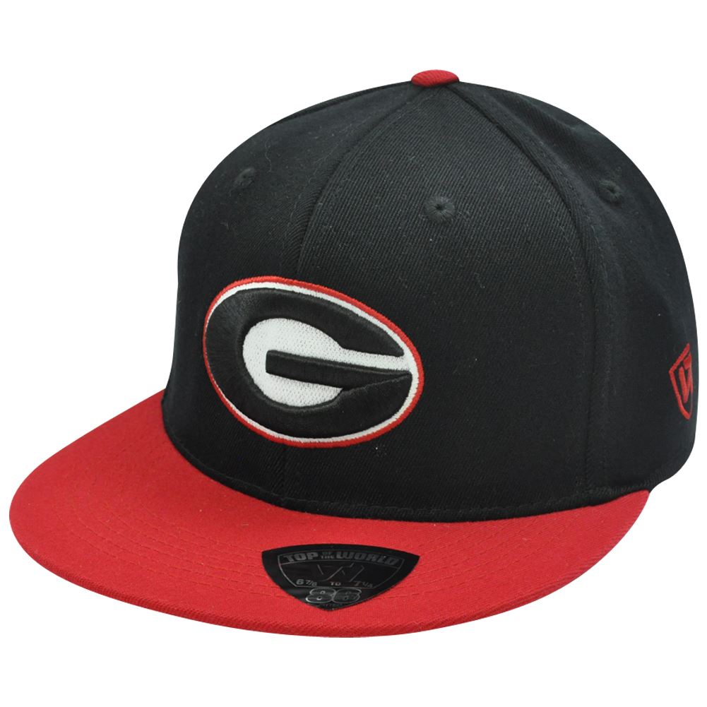 Nike Men's Georgia Bulldogs Black Fitted Baseball Hat, Size 7 1/2