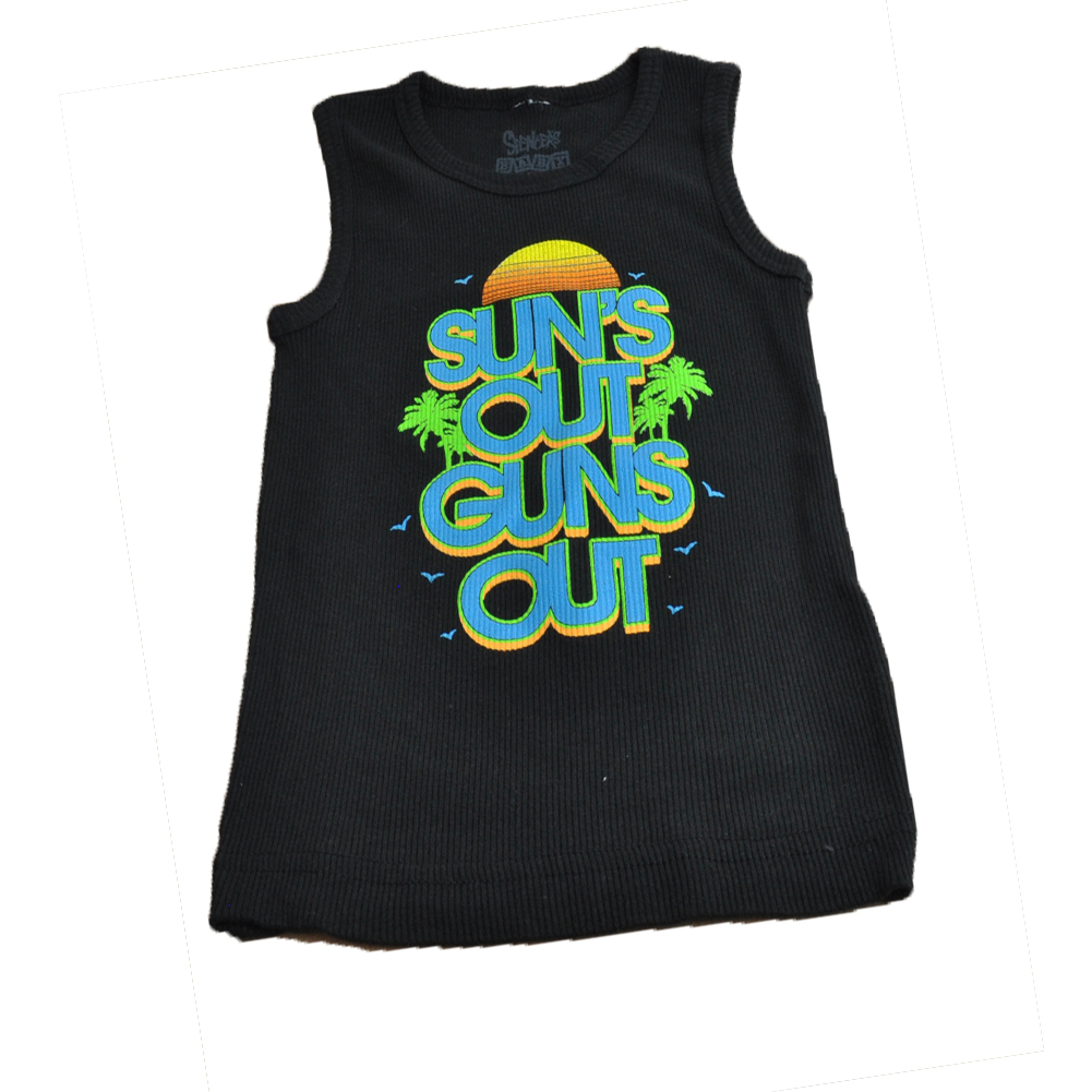Spencer's Spencers Suns Out Guns Out Toddler Child Boy Funny Black