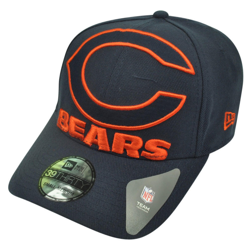 New Era NFL New Era 3930 39Thirty Chicago Bears Flex Fit Medium Large Magnifier Hat Cap