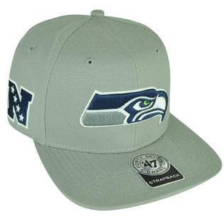 Nfl 47 Brand Forty Seven Seattle Seahawks Super Shot Strapback Flat Bill Hat