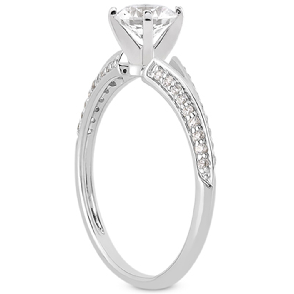 Pompeii3 3/4ct Split Shank Diamond Engagement Wedding Ring Set 14K White Gold