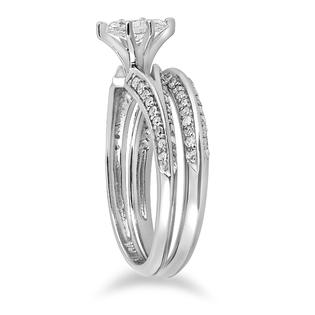 Pompeii3 3 4 Ct Marquise Diamond Engagement Wedding Ring Set 14k White Gold