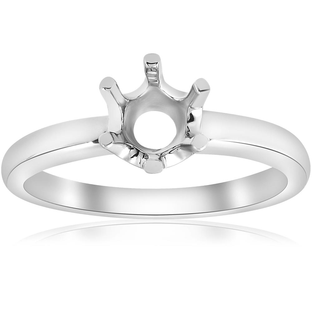 Pompeii3 Solitaire Solstice Style Engagement Ring Setting 14K White Gold