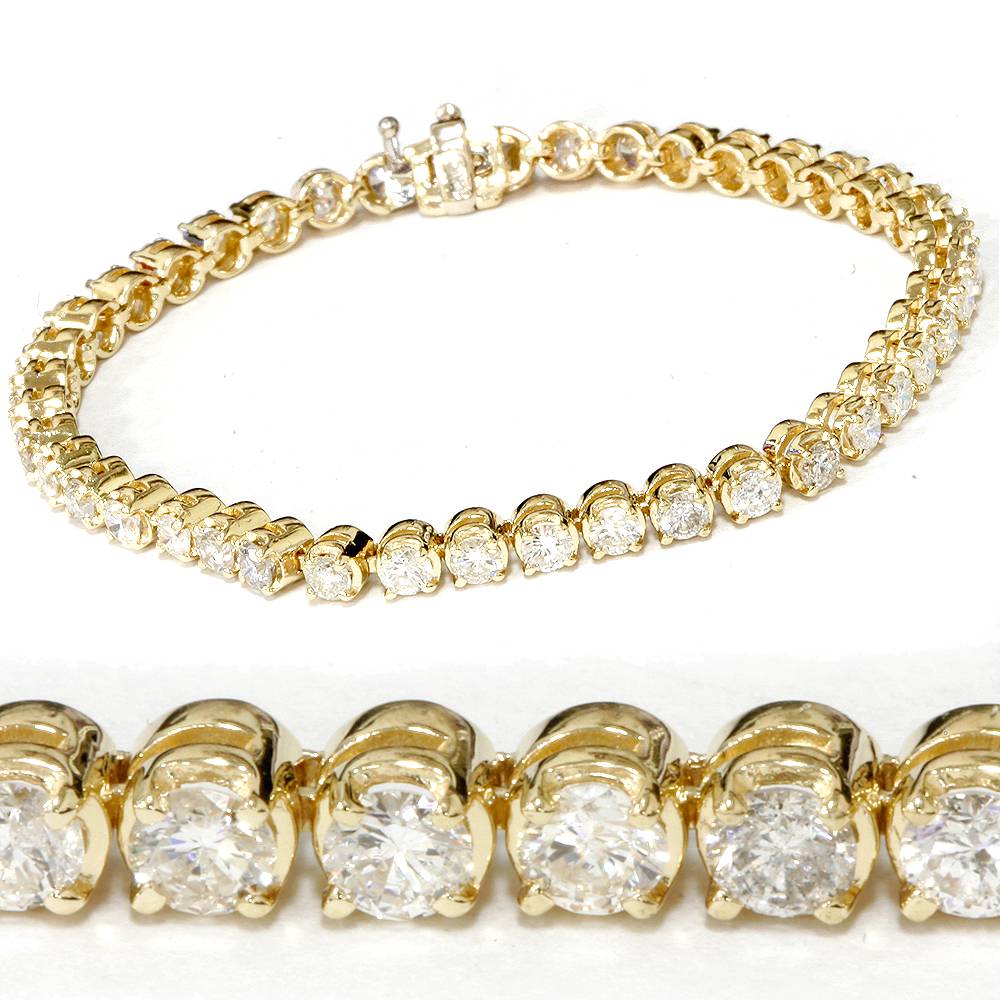 Pompeii3 5 Ct Diamond Tennis Bracelet 14k Yellow Gold 7 Pompeii3 5 Ct Diamond Tennis Bracelet 14k Yellow Gold 7