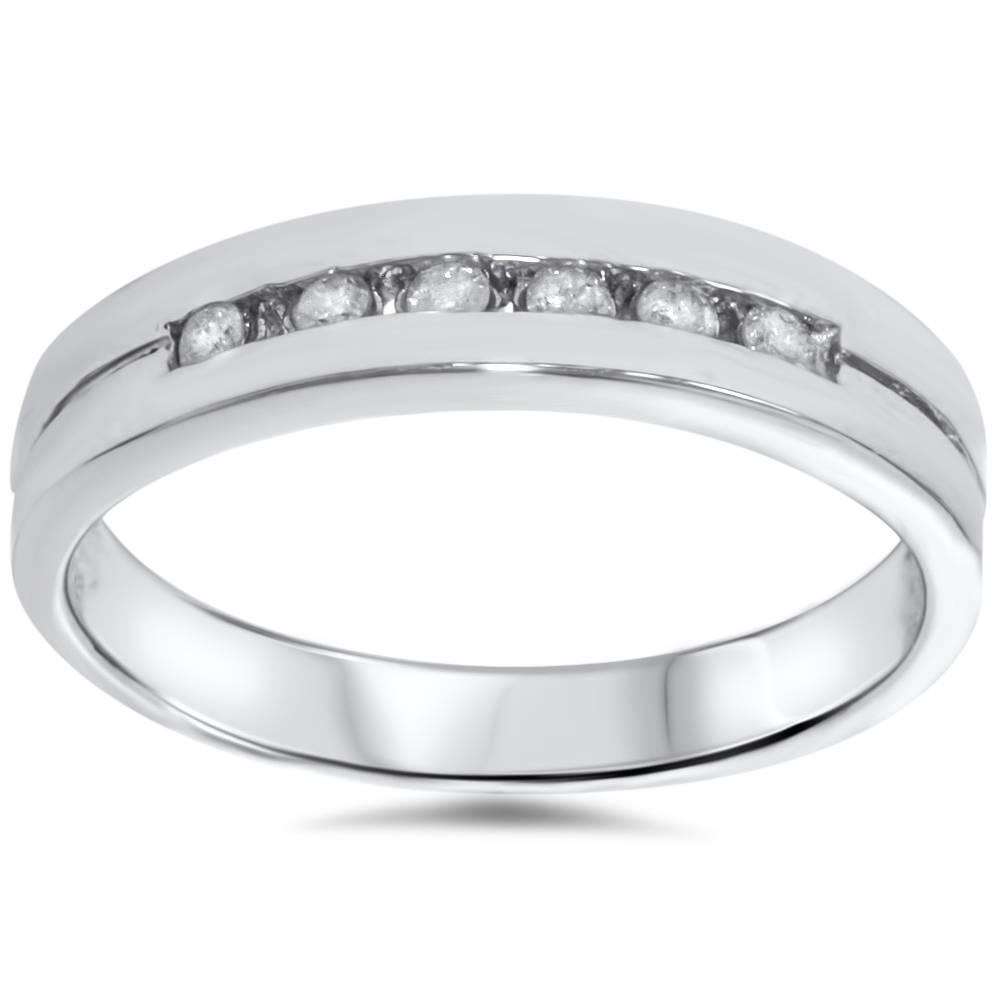 Pompeii3 1/4ct TW Natural Diamond Wedding Solid 14k White Gold Stackable Guard Ring