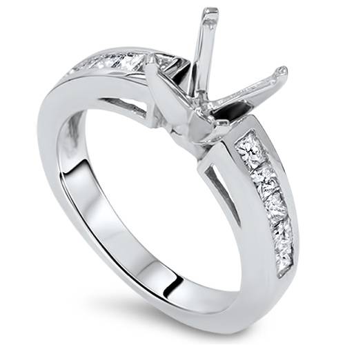 Pompeii3 1/2ct Princess Cut Cathedral Engagement Ring Setting