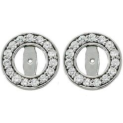 Diamond Stud Earring Jackets Pompeii3 1 2ct Halo Round Diamond Studs Earring Jackets 14k White Gold Fit
