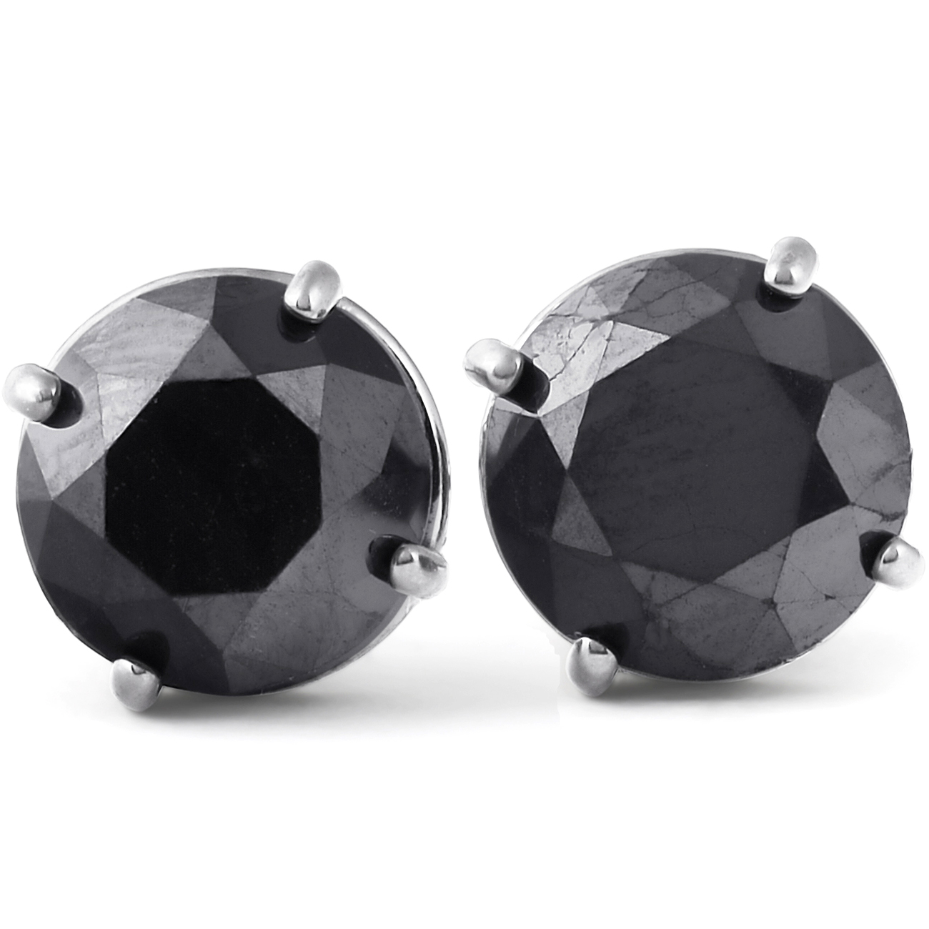 Earrings Diamond Sears Add To Comparecompare Now Pompeii3 Black Gold Round Diamond Back Studs Earrings 3ct 14k