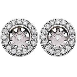 Diamond Stud Earring Jackets Pompeii3 3 4ct Diamond Earring Studs Jackets 14k White Gold Fits Diamonds