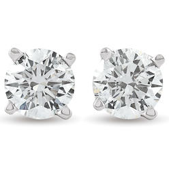 Pompeii3 3/4ct Diamond Studs 14K White Gold