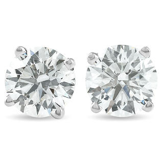 diamond 14k gold studs ct pompeii3 cut round earrings tdw grown screw eco lab friendly vs stud natural 25ct brilliant