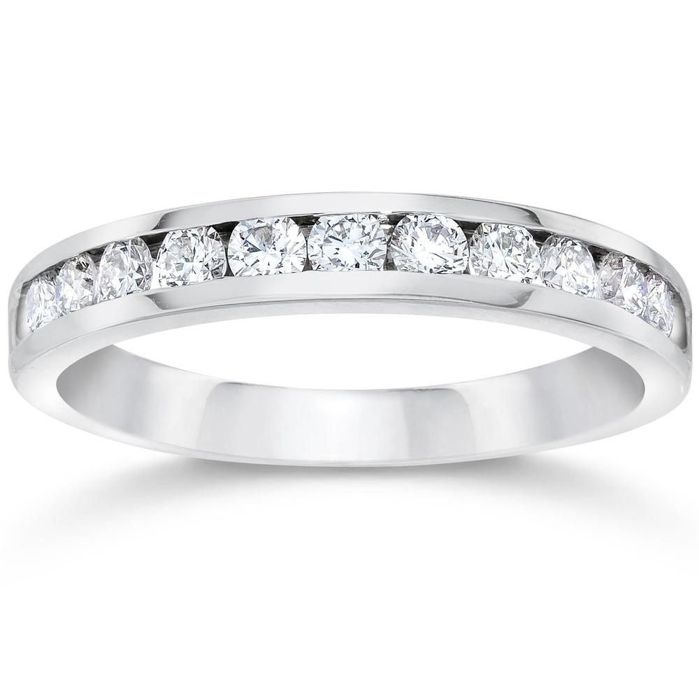 Pompeii3 1/2Ct Diamond Wedding Ring 10K White Gold