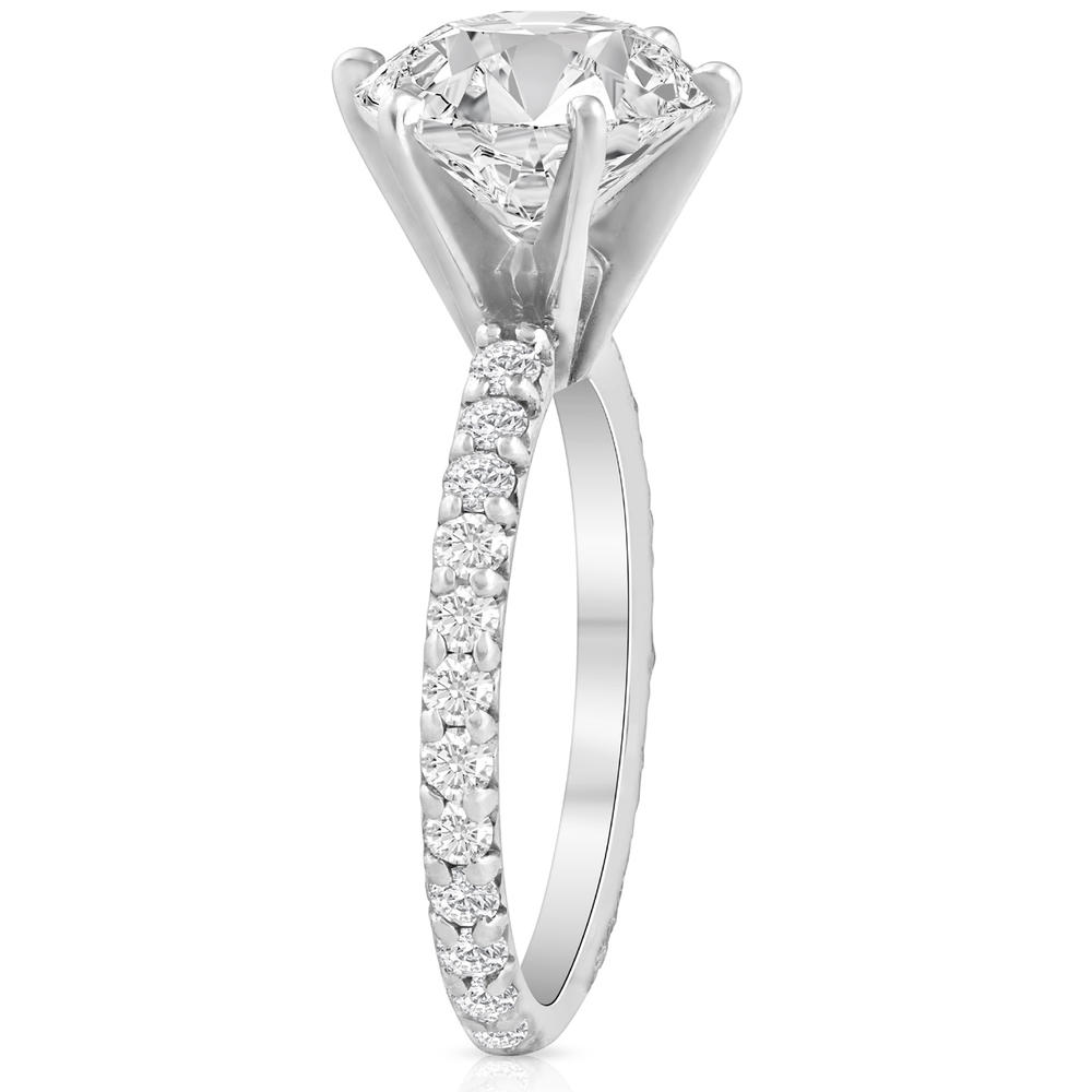 Pompeii3 3 3/4 Ct Diamond Engagement Ring 14k White Gold Enhanced