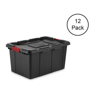 Sterilite 27-Gallon Durable Rugged Industrial Tote w/ Red Latches