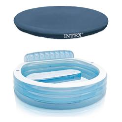 Intex Swim Center Inflatable Family Lounge Pool w/ Built In ...
