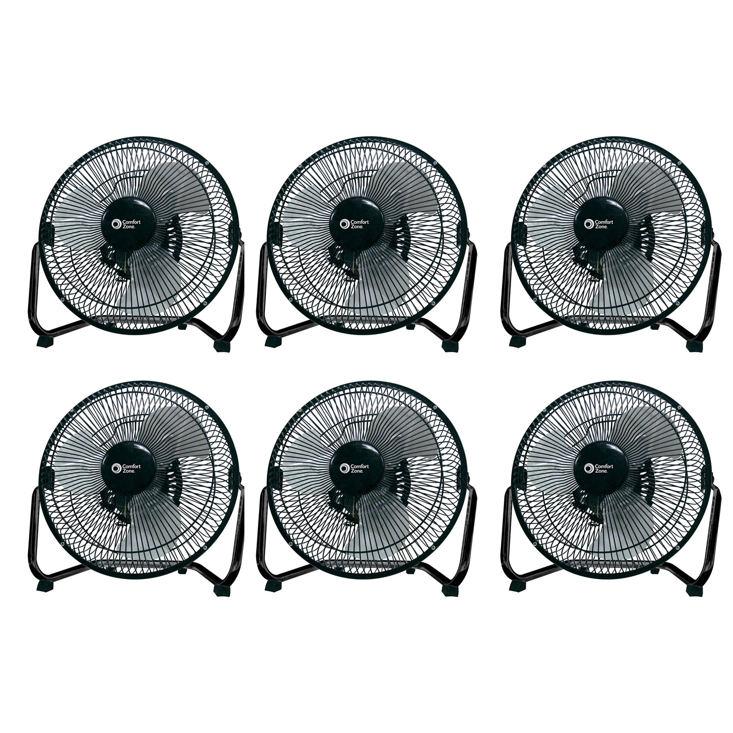 6xczhv9b Ec Comfort Zone 9 Inch 3 Speed High Velocity Air Cooling Fan Black 6 Pack 6xczhv9b Ec Comfort Zone 9 Inch 3 Speed High Velocity Air Cooling Fan Black 6 Pack