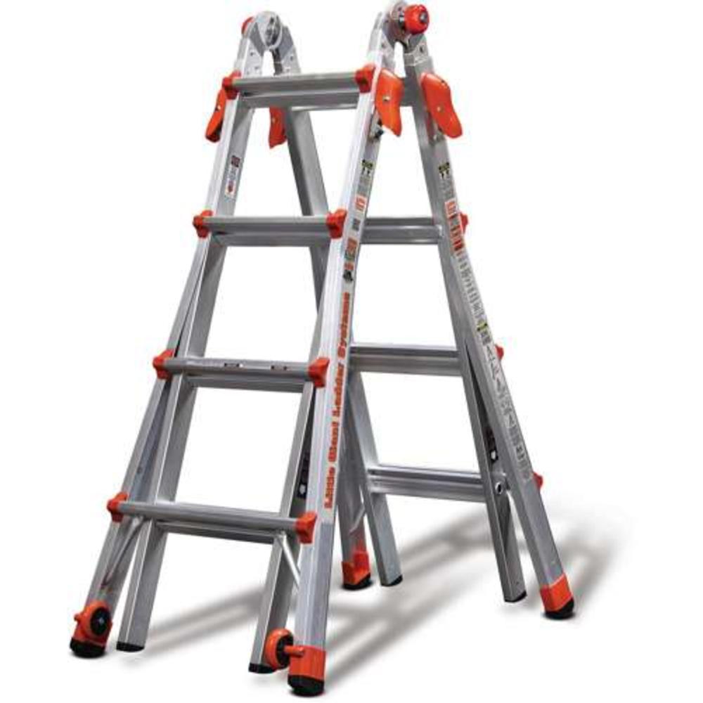 Little Giant Ladders Little Giant Ladder Systems 17Foot Aluminum MultiPosition Ladder & Tool Pouch