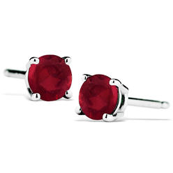 Earrings Ruby Sears Szul 1 2 Carat Tw Natural 4mm Ruby Stud Earrings In 925