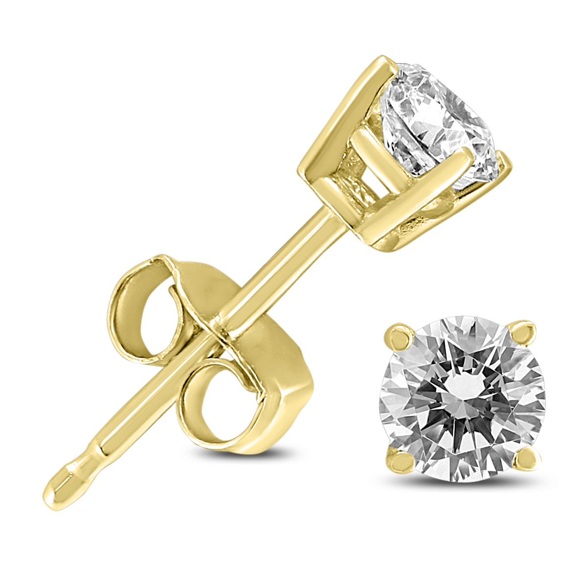 Szul 1 4 Carat Tw Round Diamond Solitaire Stud Earrings In 14k Szul 1 4 Carat Tw Round Diamond Solitaire Stud Earrings In 14k Yellow Gold