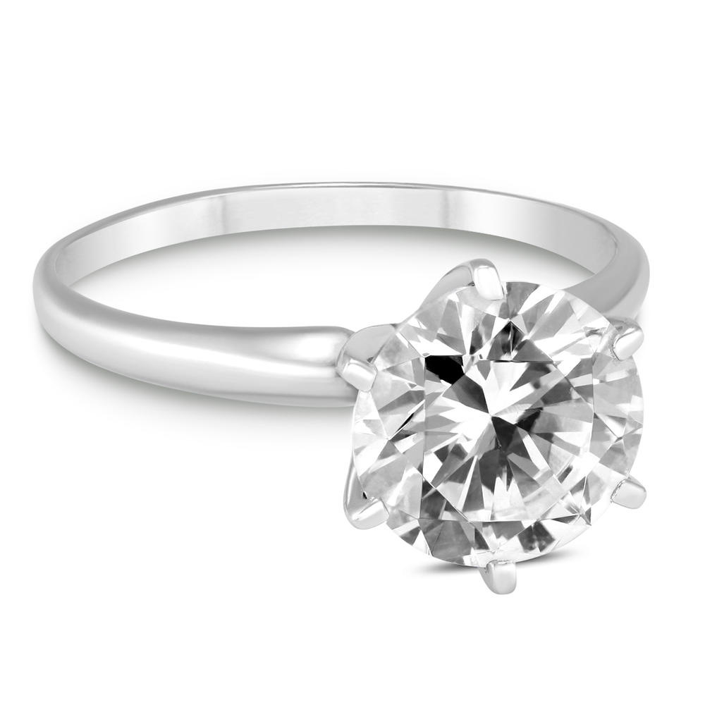 szul.com PREMIUM QUALITY - 1 1/2 Carat Diamond Solitaire Ring in 14K White Gold (E-F Color, SI1-SI2 Clarity)