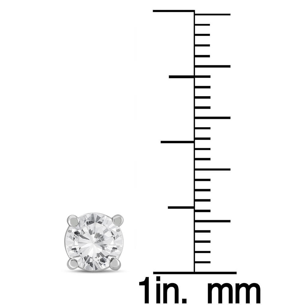szul.com 14K White Gold 1 1/2 Carat TW AGS Certified Diamond Solitaire Earrings (I-J Color, I2-I3 Clarity)