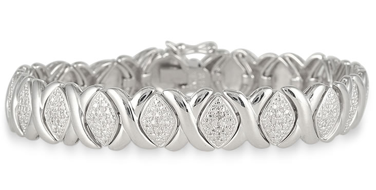 szul.com Diamond Bracelet in .925 Sterling Silver