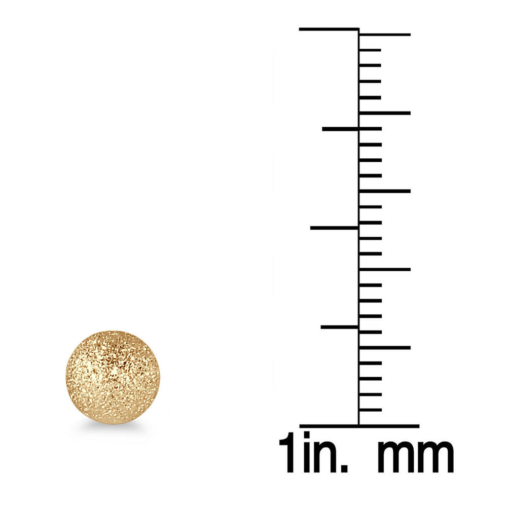 szul.com 14K Yellow Gold 6mm Laser Cut Ball Stud Earrings