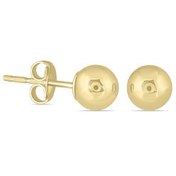 szul.com 10K Yellow Gold 5mm Ball Stud Earrings