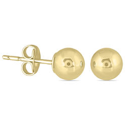 szul.com 10K Yellow Gold 4mm Ball Stud Earrings