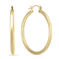 szul.com 40mm 14K Yellow Gold Filled Hoop Earrings