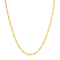 szul.com 14K Yellow Gold Filled 3.5mm Figaro Chain with Lobster Clasp - 20 Inch